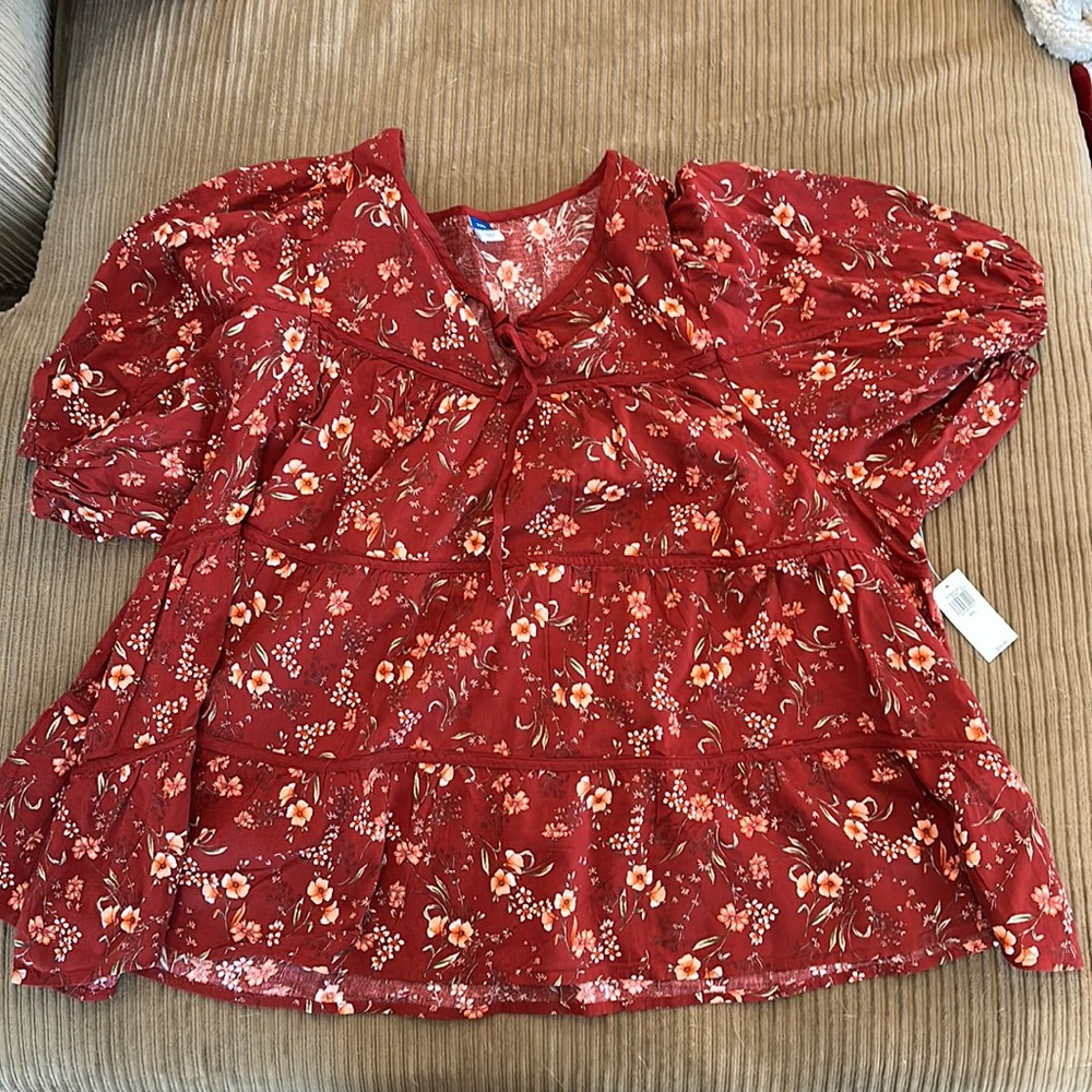 Old navy floral blouse 2x